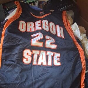 Nike Black and Orange Oregon State Jersey